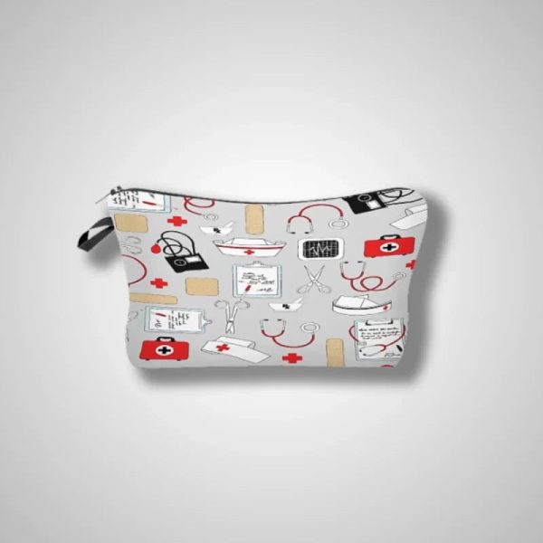 Grey patterned medicine kit