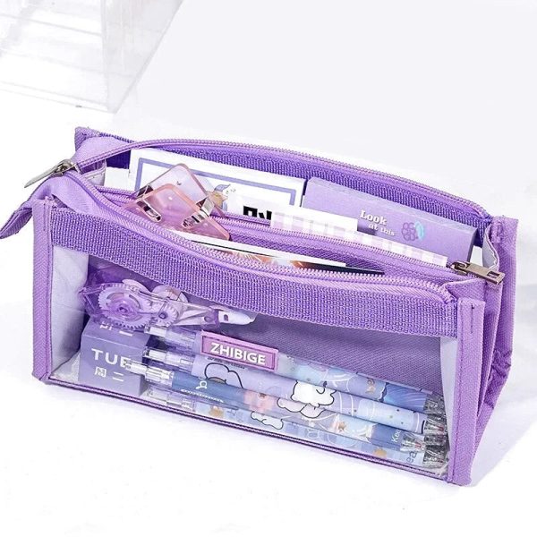 Transparent pencil case