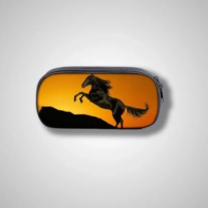 Two-compartment horse pencil case Two-compartment horse pencil case