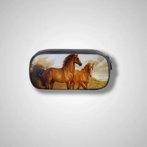Two-compartment horse pencil case Two-compartment horse pencil case