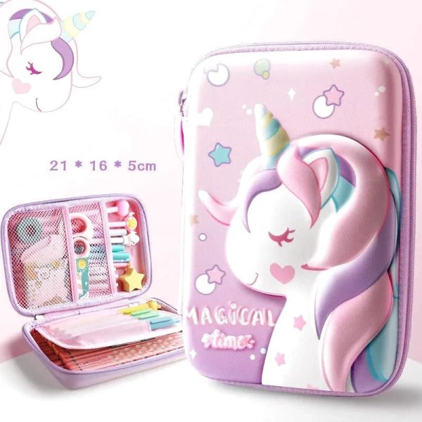 Unicorn Double Compartment Pencil Case