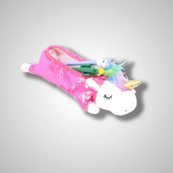 Unicorn shaped pencil case