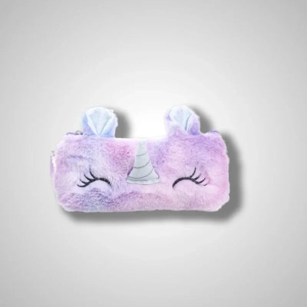 Very kawaii multi-colored unicorn pencil case