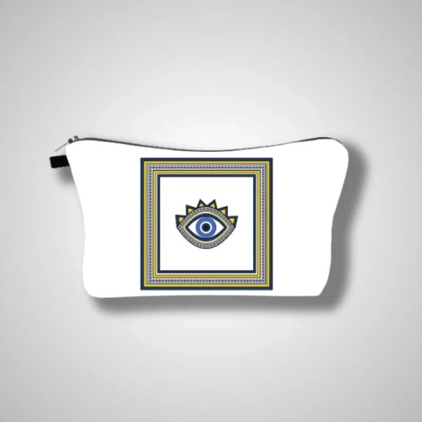 White pencil case with eye White pencil case with eye